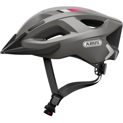 Kask rowerowy ABUS Aduro 2.0 Concrete Szaro-czarny Szosowy z lampką (rozmiar L)