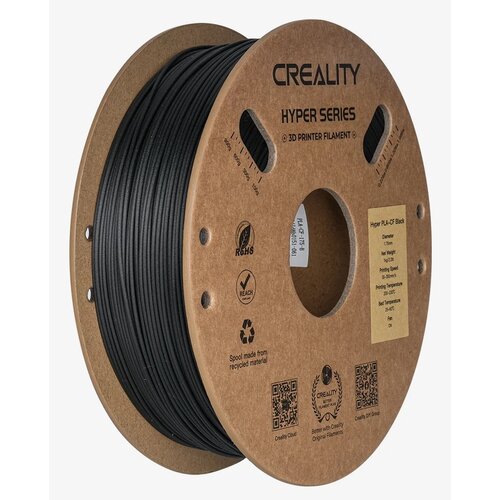 Filament CREALITY Hyper PLA-CF, Średnica 1.75 mm, 1 kg Czarny