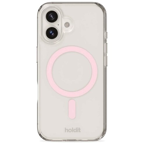 Etui HOLDIT Case MagSafe do Apple iPhone 16 Plus Przezroczysto-różowy