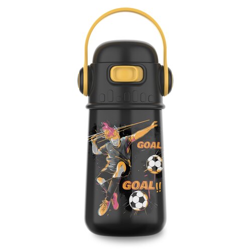 Butelka termiczna MAESTRO Football MR-1644-A 400 ml Czarny