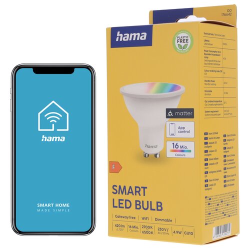 Inteligentna żarówka LED HAMA GU10 4.9 W Wi-Fi