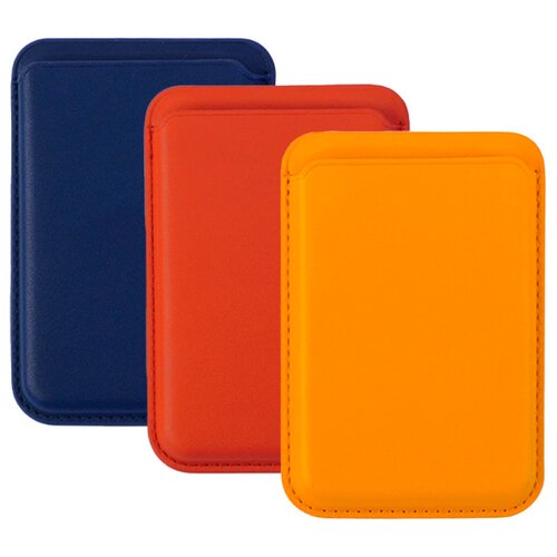Etui portfel 4SMARTS Magnetic RFID MagCase Niebieski/Czerwony/Żółty (3 szt.)