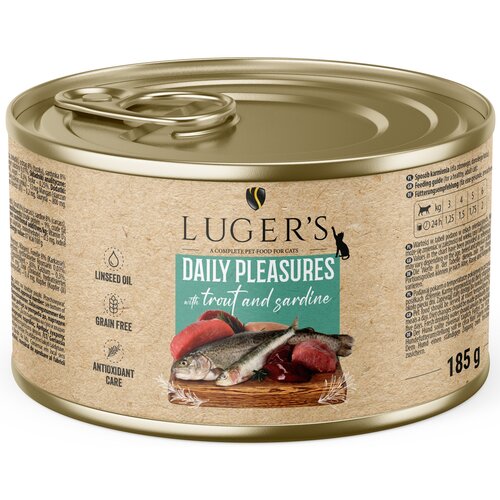 Karma dla kota LUGER'S Daily Pleasures Pstrąg i sardynka 185 g