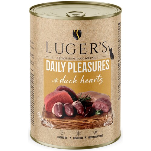 Karma dla kota LUGER'S Daily Pleasures Serca z kaczki 400 g