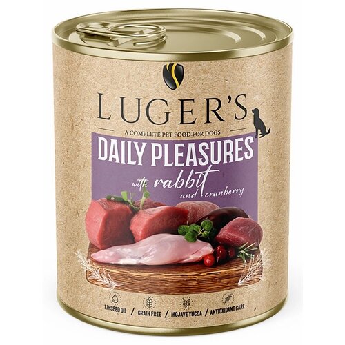 Karma dla psa LUGER'S Daily Pleasures Królik z żurawiną 800 g