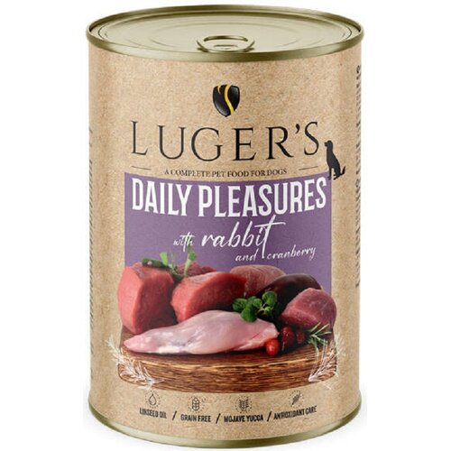 Karma dla psa LUGERS Daily Pleasures Królik z żurawiną 400 g