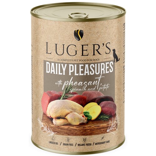Karma dla psa LUGER'S Daily Pleasures z bażantem, szpinakiem i ziemniakiem 400 g