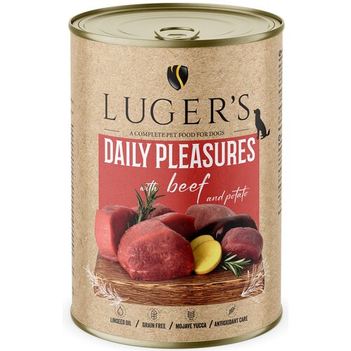 Karma dla psa LUGER'S Daily Pleasures z wołowiną i ziemniakami 400g