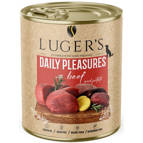 Karma dla psa LUGERS Daily Pleasures z wołowiną i ziemniakami 800g