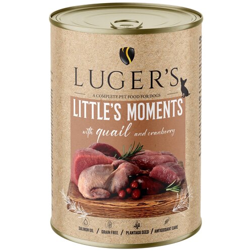 Karma dla psa LUGER'S Little's Moments Przepiórka z żurawiną 400 g