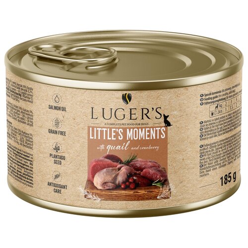 Karma dla psa LUGER'S Little's Moments Przepiórka z żurawiną 185 g