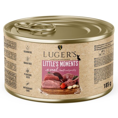 Karma dla psa LUGER'S Little's Moments z cielęciną, pomidorem i pietruszką 185g