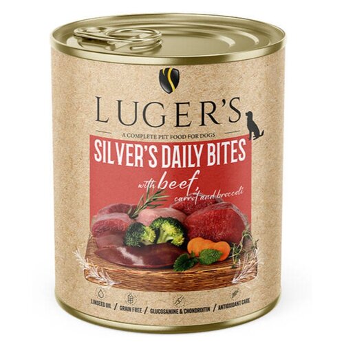 Karma dla psa suszona LUGER'S Silver's Daily Bites z wołowiną, marchewką i brokułem 800 g