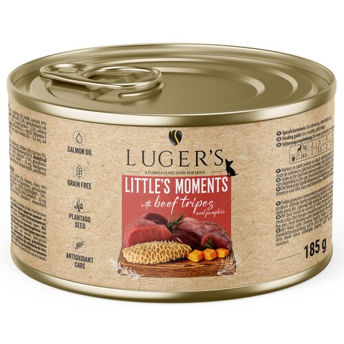 Karma dla psa LUGER'S Little's Moments z żołądkami wołowymi i dynią 185g