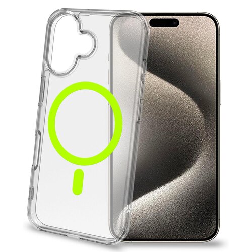 Etui CELLY Gelskinmag do Apple iPhone 16 Przezroczysto-żółty