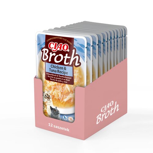 Karma dla kota INABA Ciao Broth Kurczak z tuńczykiem 12 x 40 g