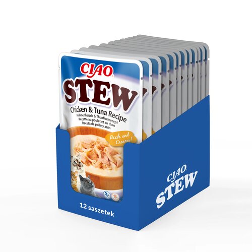 Karma dla kota INABA Ciao Stew Chicken & Tuna 12 x 40 g