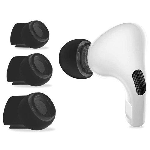Nakładki na słuchawki TECH-PROTECT Ear Tips do Apple Airpods Pro 1/2 Czarny