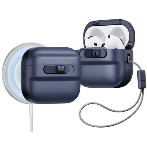 Etui na słuchawki ESR Pulse HaloLock MagSafe do Apple Airpods 4 Niebieski