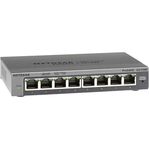Switch NETGEAR GS108E-400EUS Gigabit Ethernet, 8 portów, Zarządzalny