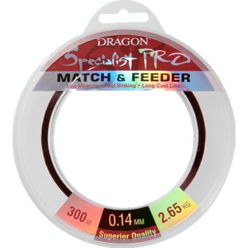 Żyłka DRAGON Specialist Pro Match & Feeder 0.28 mm / 300 m Ciemnobrązowy