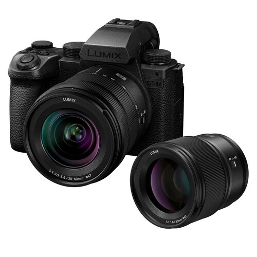 Aparat bezlusterkowy PANASONIC Lumix S5II X (DC-S5M2X) Czarny + Obiektyw 20-60mm  f/3.5-5.6, Full Frame, 24.2Mpix, 6K30p + Obiektyw PANASONIC S-S85ME 85mm f/1.8