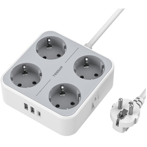Listwa zasilająca TESSAN TS-302-C-GR