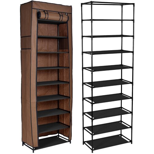 Szafka tekstylna GOCKOWIAK Lea (57 x 29 x 177) Ciemnobrązowy