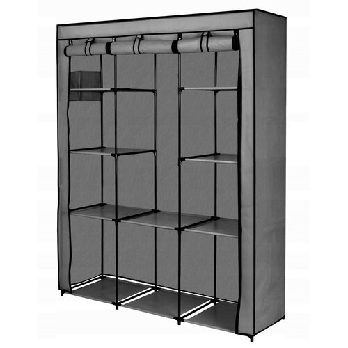 Szafa tekstylna GOCKOWIAK Mira Maxi (175 x 135 x 45 cm) Antracyt