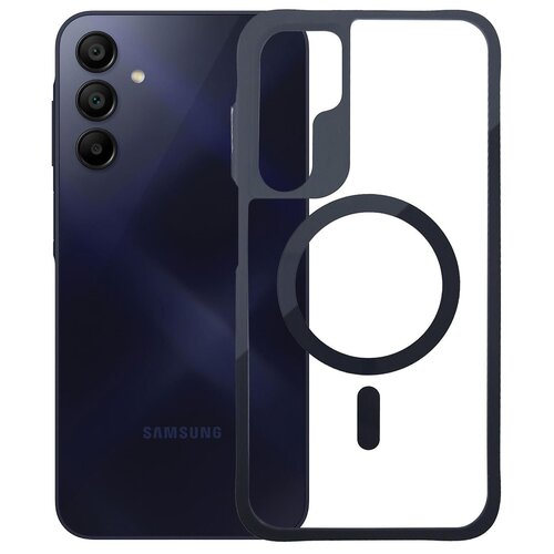 Etui 3MK Satin Armor MagCase do Samsung Galaxy A15 5G Przezroczysto-czarny