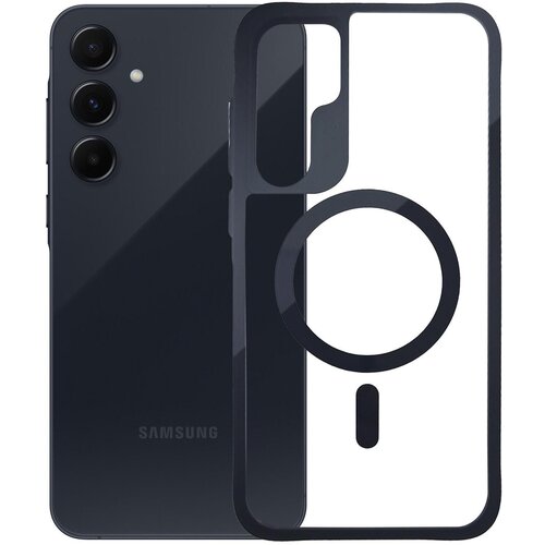 Etui 3MK Satin Armor MagCase do Samsung Galaxy A55 5G Przezroczysto-czarny