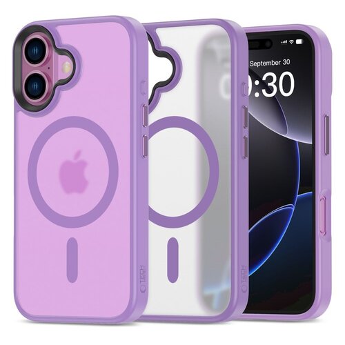 Etui TECH-PROTECT MagMat MagSafe do Apple iPhone 16 Fioletowy