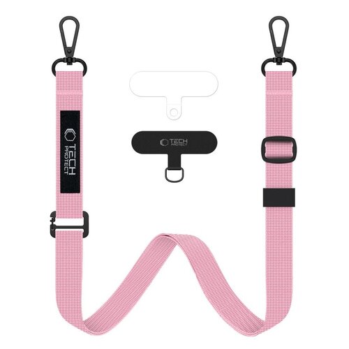 Smycz do telefonu TECH-PROTECT C6S Rope Crossbody Strap Różowy