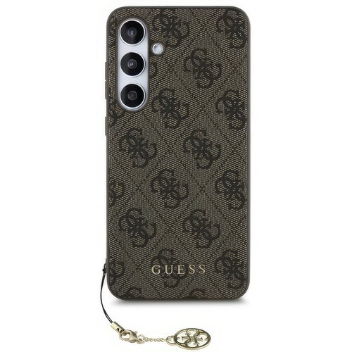Etui GUESS 4G Charms Collection do Samsung Galaxy S24 FE Brązowy