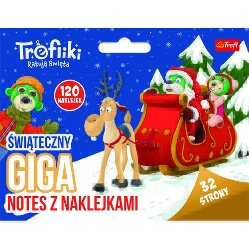 Kolorowanka Trefliki Ratują Święta Świąteczny Giga notes z naklejkami (miękka okładka)