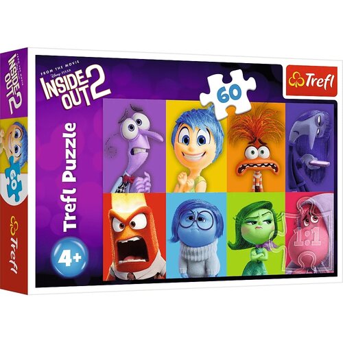 Puzzle TREFL Disney W głowie się nie mieści 2 Poznaj swoje emocje 17397 (60 elementów)