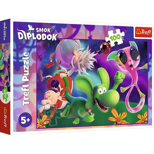 Puzzle TREFL Smok Diplodok i przyjaciele 16486 (100 elementów)