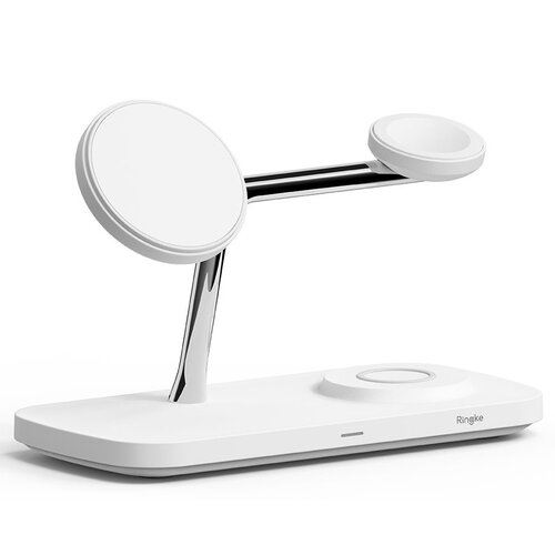 Ładowarka indukcyjna RINGKE 3in1 QI2 Magnetic Magsafe Wireless Biały