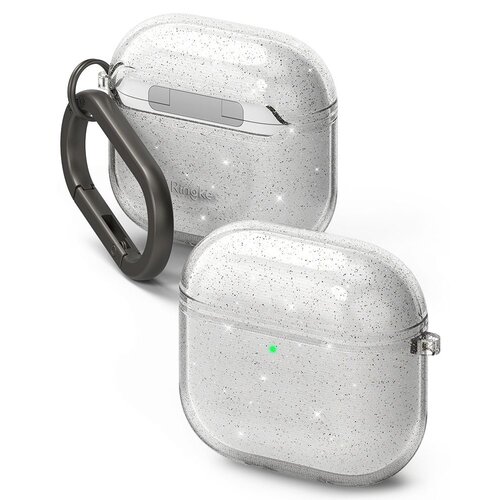 Etui na słuchawki RINGKE Air do Apple Airpods 4 Przezroczysty Brokat