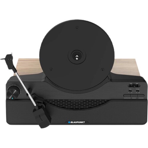 Gramofon pionowy BLAUPUNKT VT100 Czarny,Automatyczny,Napęd paskowy,BT,Wbudowane głośniki,Prędkość odtw.33 1/3,45 obr./min