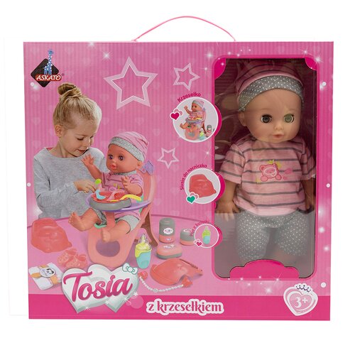 Lalka ASKATO Tosia z krzesełkiem 126289