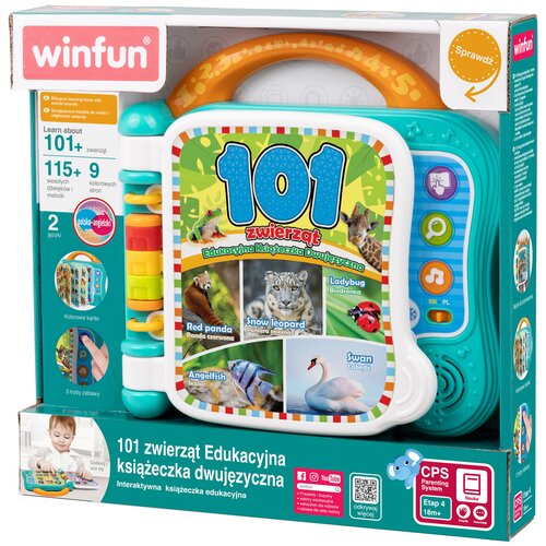 Zabawka edukacyjna SMILY PLAY Winfun Książeczka dwujęzyczna 101 Zwierząt 240402