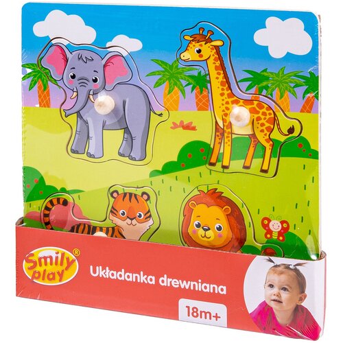 Układanka SMILY PLAY Zoo SPW83614 (4 elementy)