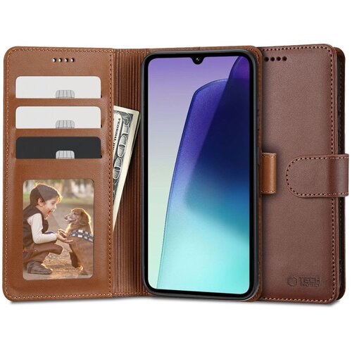 Etui TECH-PROTECT Wallet do Xiaomi Redmi 14C/Poco C75 Brązowy