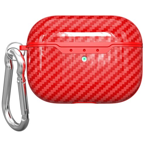 Etui na słuchawki BELINE Carban Cover do APPLE AirPods 4 Czerwony