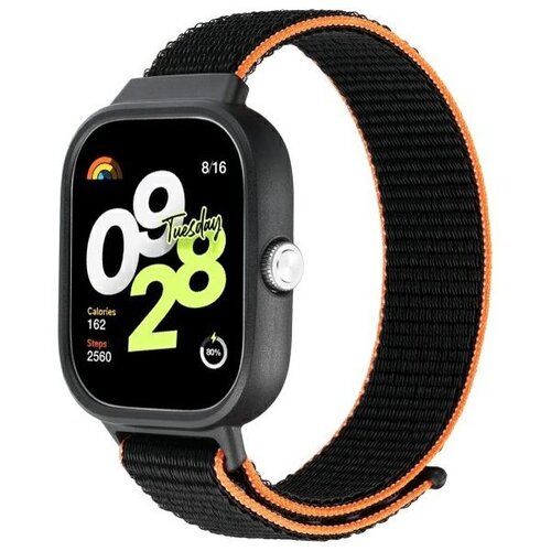 Pasek BELINE do Xiaomi Redmi Watch 4 Czarno-pomarańczowy