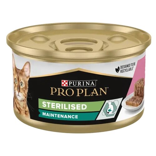 Karma dla kota PURINA Pro Plan Sterilised Pasztet z łososiem i tuńczykiem 85 g