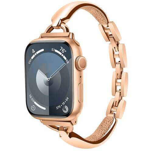 Pasek LUNA A00282 do Apple Watch 3/4/5/6/7/8/9/SE (38/40/41 mm) Złoty