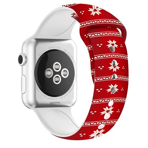 Pasek LUNA A00298 do Apple Watch 3/4/5/6/7/8/SE (38/40/41mm) Czerwony