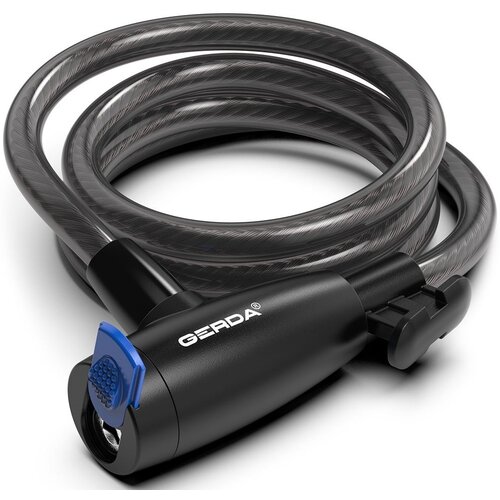 Zapięcie rowerowe GERDA Flex 1500/8T Linka Czarny